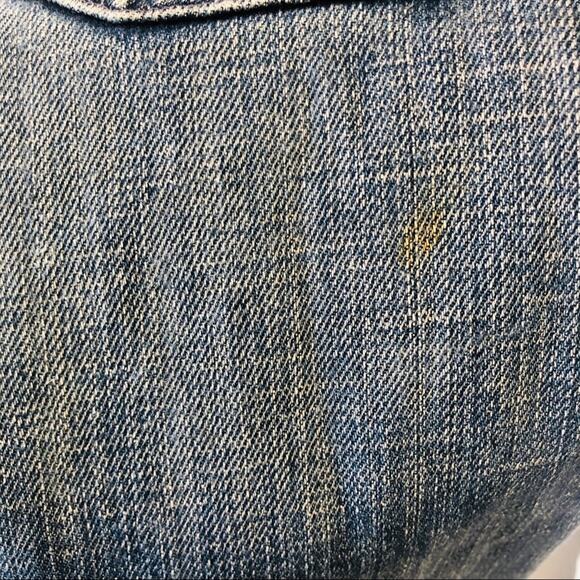 7FAM For All Mankind Crop Wide Leg Mid Rise Medium Blue Wash Dojo Denim Jeans 27 - Picture 7 of 8